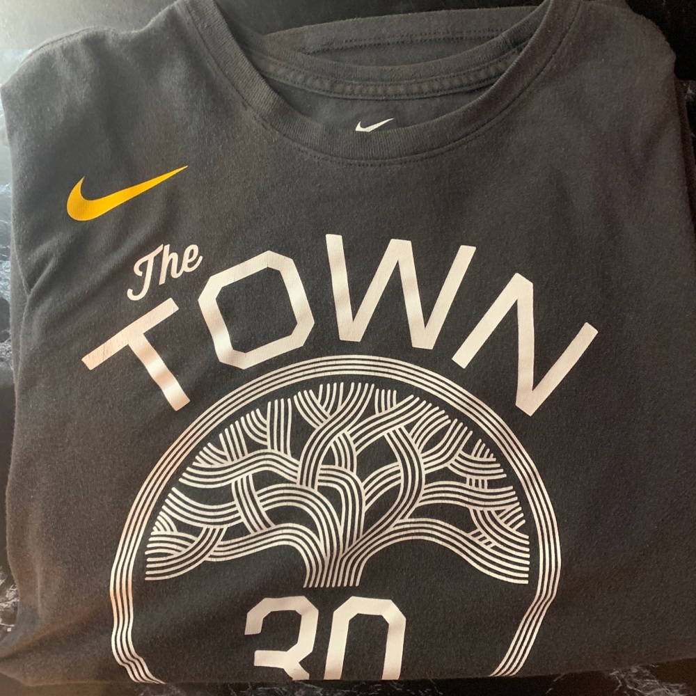 Authentic Stephen Curry T shirt Warriors The Town